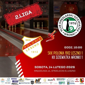 Kręgle, 2. liga / SKK Polonia 1912 Leszno 1 vs. KK Dziewiątka Wronki 1