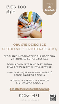OBUWIE DZIECIĘCE - spotkanie z fizjoterapeutką dziecięcą