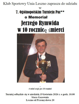 Turniej Brydżowy- Memoriał Jerzego Rymwida
