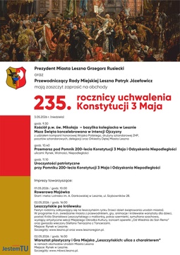 235. rocznica uchwalenia Konstytucji 3 Maja