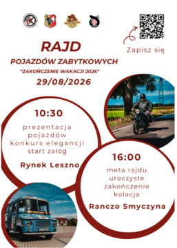 Rajd Pojazdów Zabytkowych - zakończenie wakacji