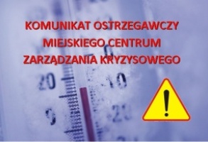 Ostrzeżenie  meteorologiczne - przewidywane marznące opady powodujące gołoledź