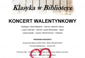 Koncert walentynkowy w bibliotece - Trio Stroikowe Zamku w Rokosowie 