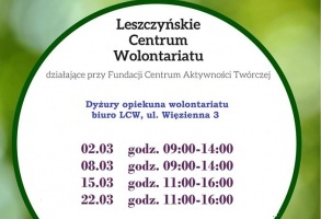 Leszczyńskie Centrum Wolontariatu zaprasza