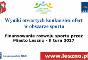Finansowanie rozwoju sportu przez Miasto Leszno II tura - wyniki