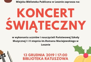 Koncert Świąteczny Państwowej Szkoły Muzycznej w Bibliotece Ratuszowej