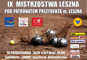 IX Mistrzostwa Leszna pod patronatem Prezydenta m. Leszna w petanque