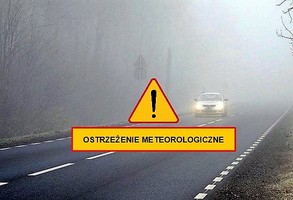 Ostrzeżenie meteorologiczne -gęsta mgła