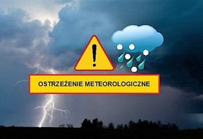 Ostrzeżenie meteorologiczne - prognozowane burze z opadami deszczu, lokalnie grad