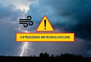 Ostrzeżenie meteorologiczne - prognozowany silny wiatr, lokalnie możliwe burze