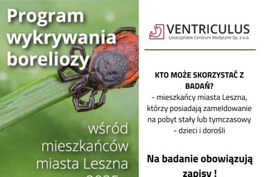 Skorzystaj z bezpłatnych badań na HCV i boreliozę w Lesznie