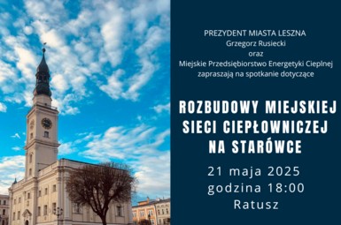 Zaproszenie na spotkanie informacyjne w sprawie rozbudowy sieci ciepłowniczej.