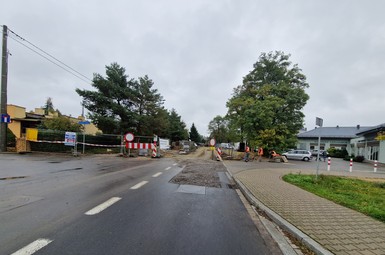 Postępy prac na ulicy Kiepury